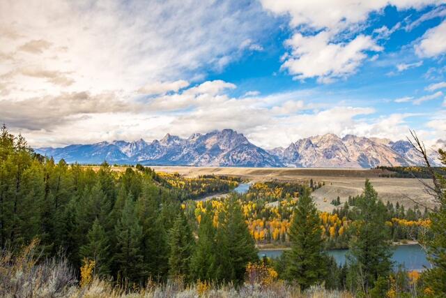 The Teton range in Grand Teton National Park