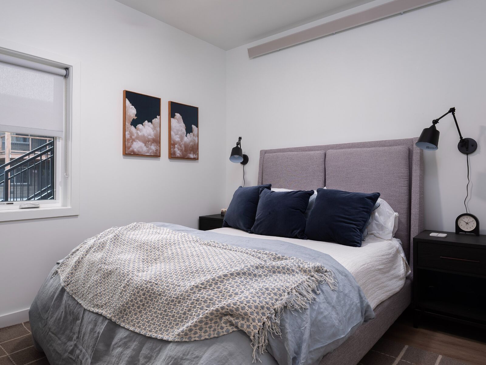 Bedroom in a Teton Flats apartment